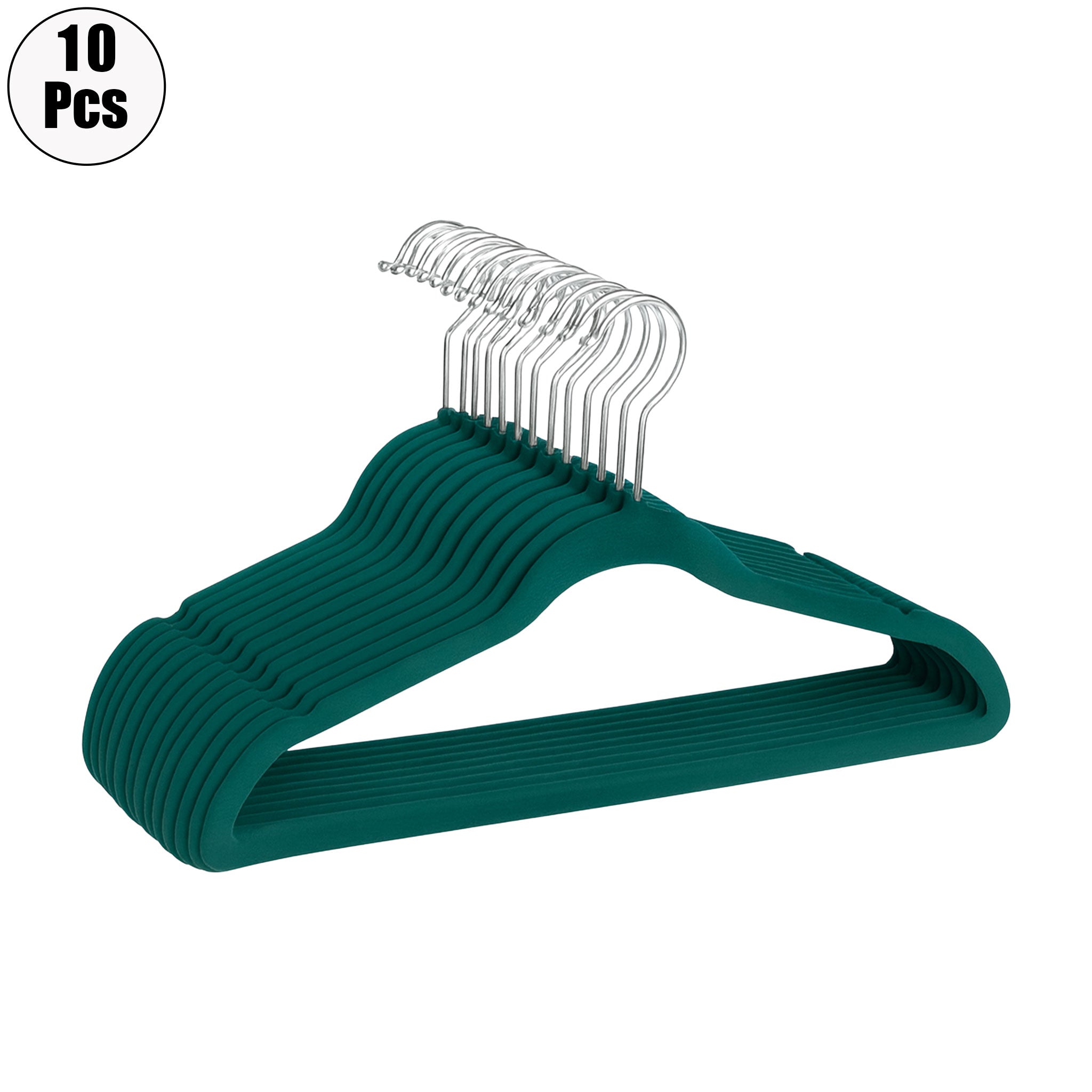 "Velvet Non-Slip Clothes Hanger Set – 10 Pack Space-Saving Organizers"