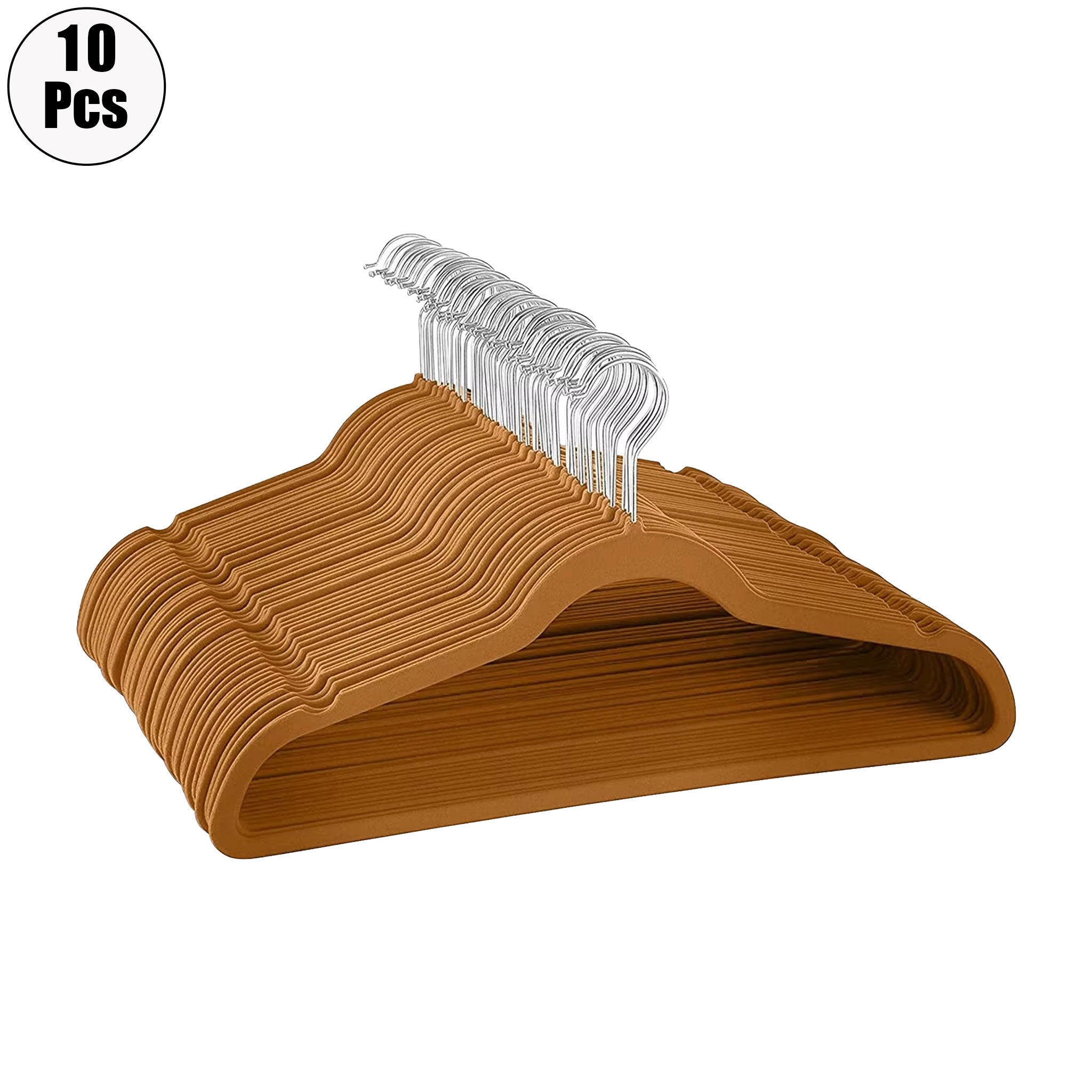 "Velvet Non-Slip Clothes Hanger Set – 10 Pack Space-Saving Organizers"