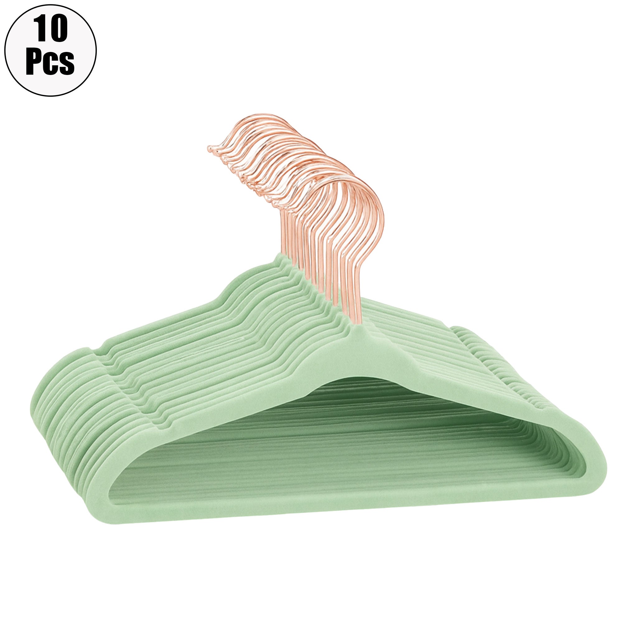 "Velvet Non-Slip Clothes Hanger Set – 10 Pack Space-Saving Organizers"