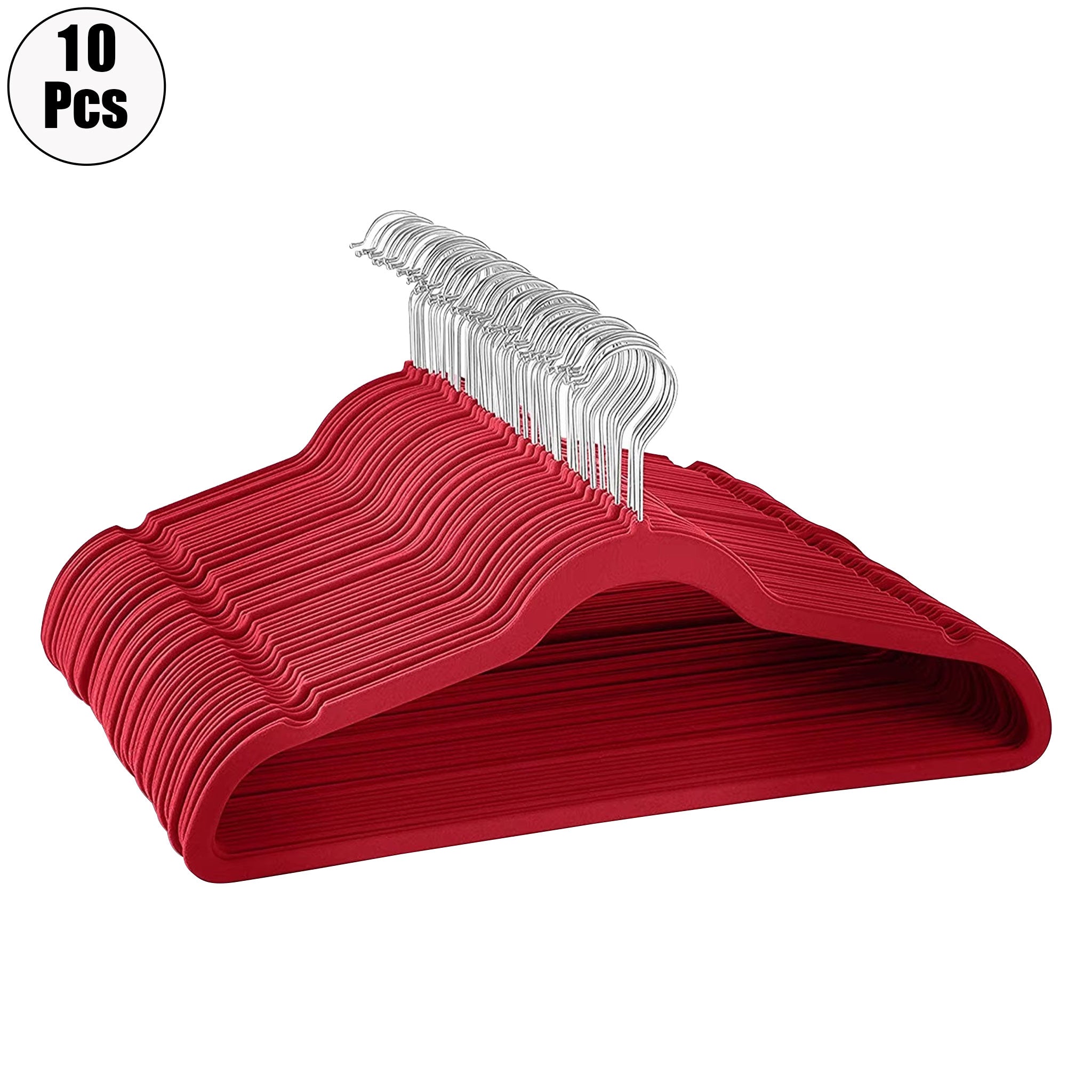 "Velvet Non-Slip Clothes Hanger Set – 10 Pack Space-Saving Organizers"