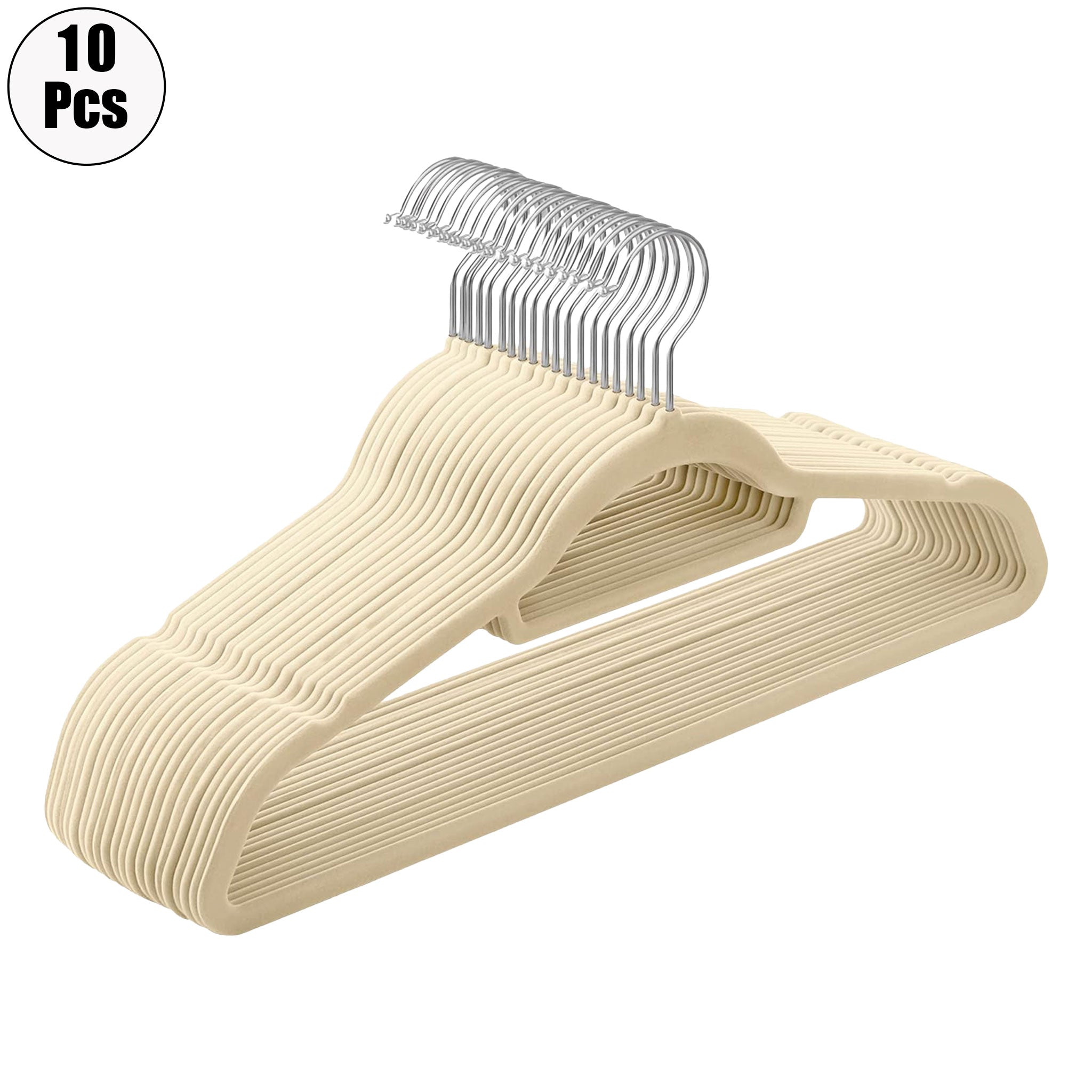 "Velvet Non-Slip Clothes Hanger Set – 10 Pack Space-Saving Organizers"