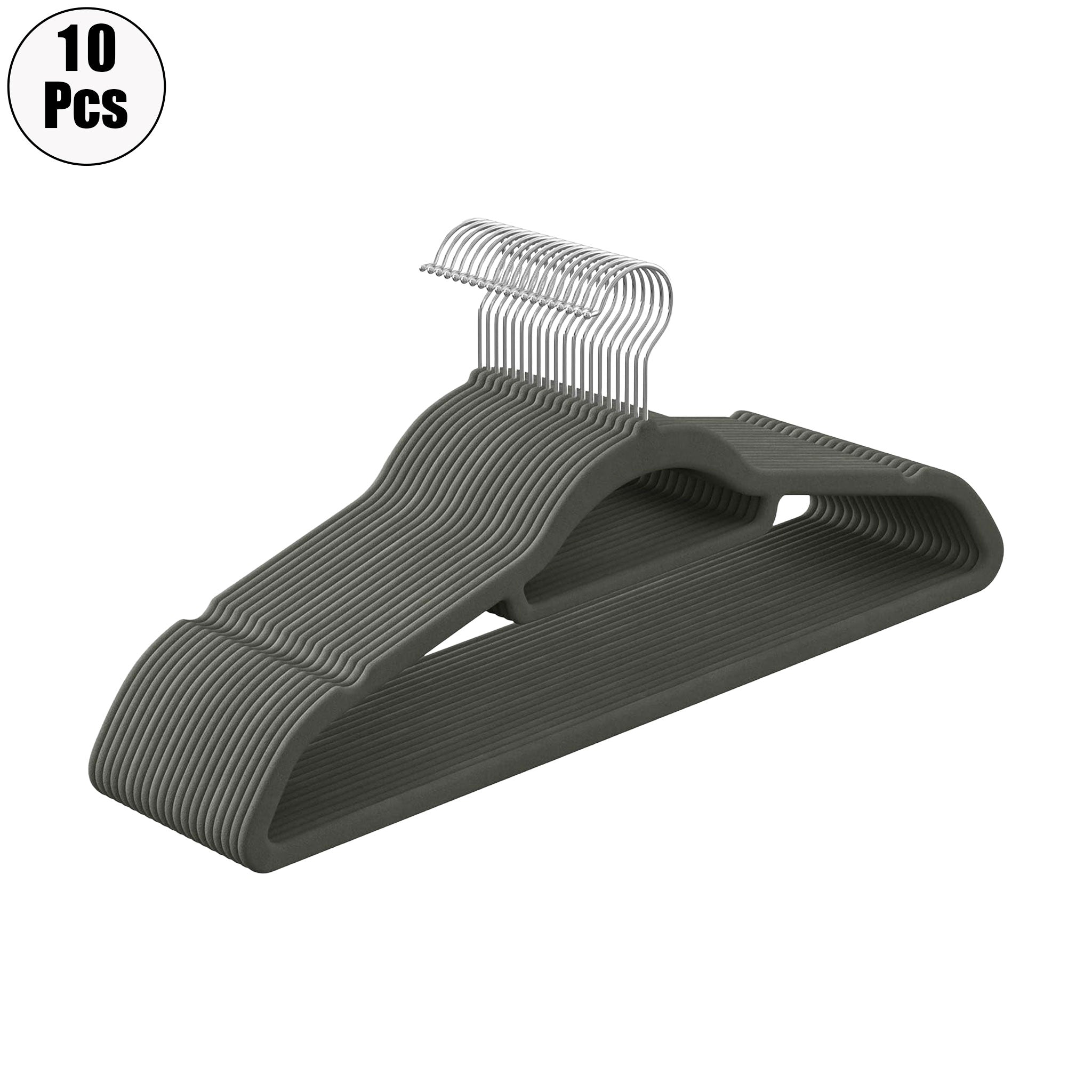 "Velvet Non-Slip Clothes Hanger Set – 10 Pack Space-Saving Organizers"