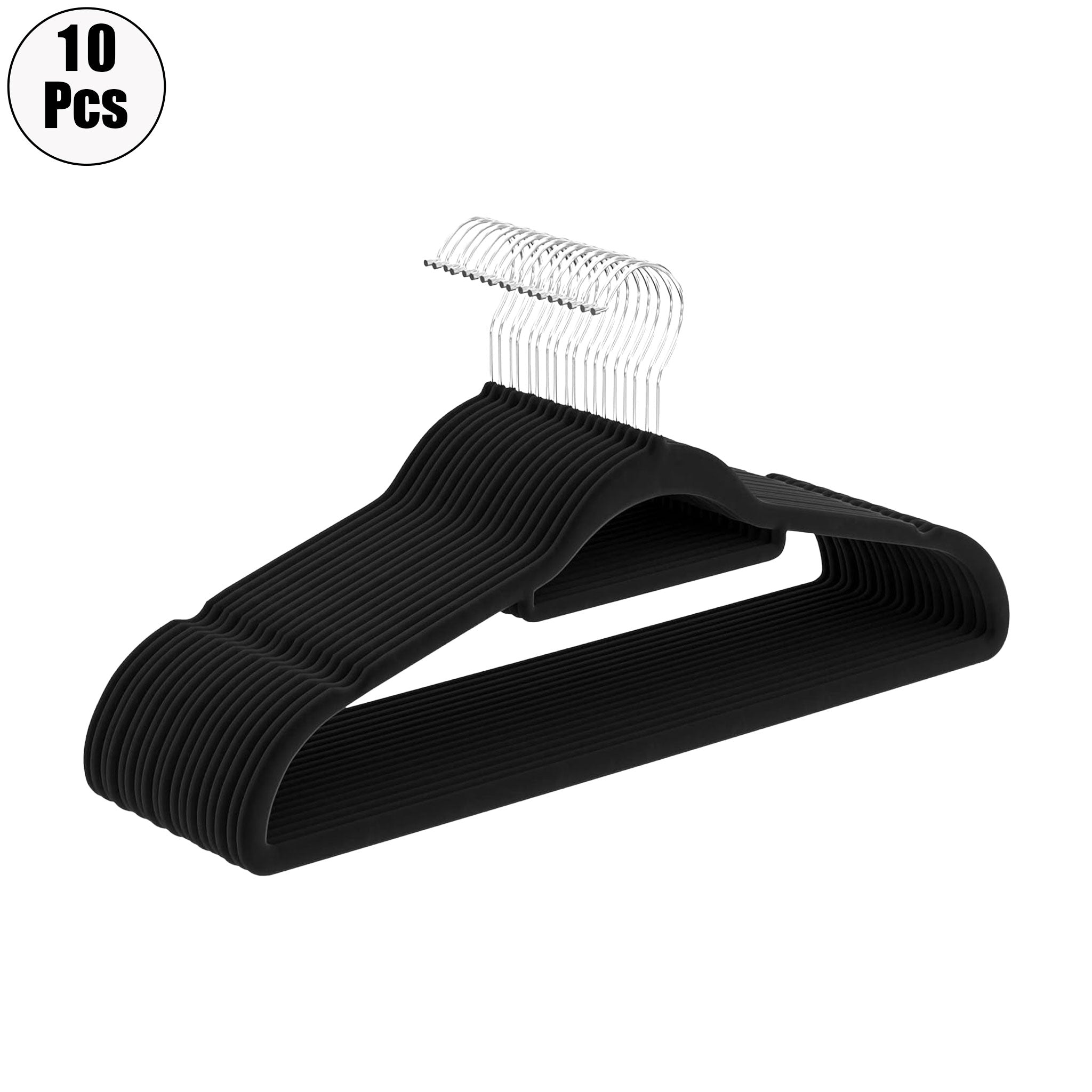 "Velvet Non-Slip Clothes Hanger Set – 10 Pack Space-Saving Organizers"