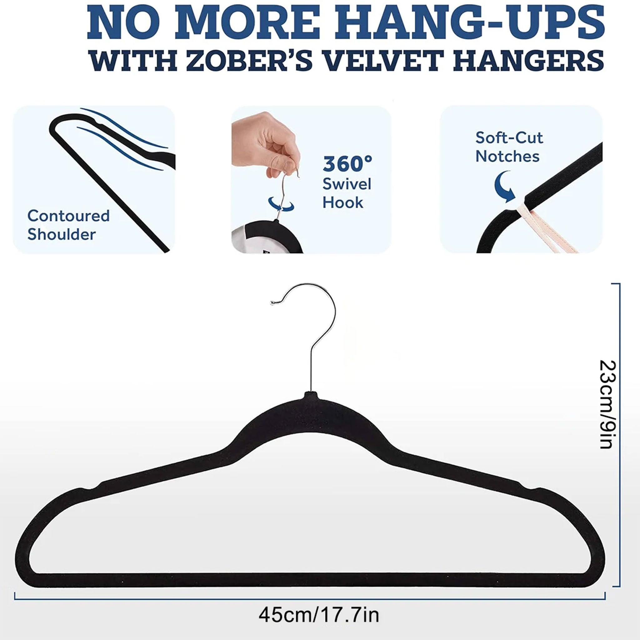 "Velvet Non-Slip Hanger Set – Heavy Duty Space-Saving Clothes Rack"