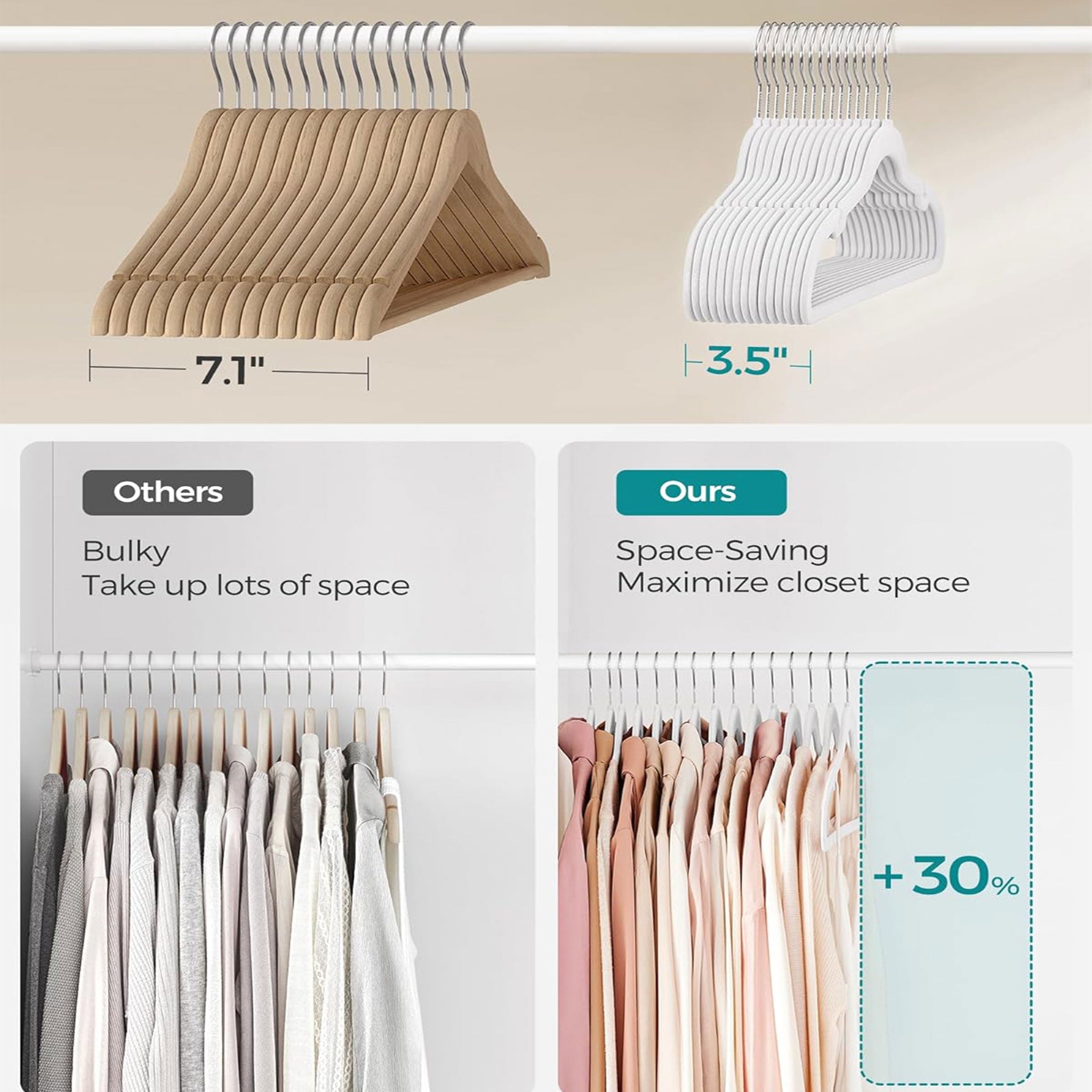 "Velvet Non-Slip Hangers – 10 Pack Luxury Wardrobe Organizers"