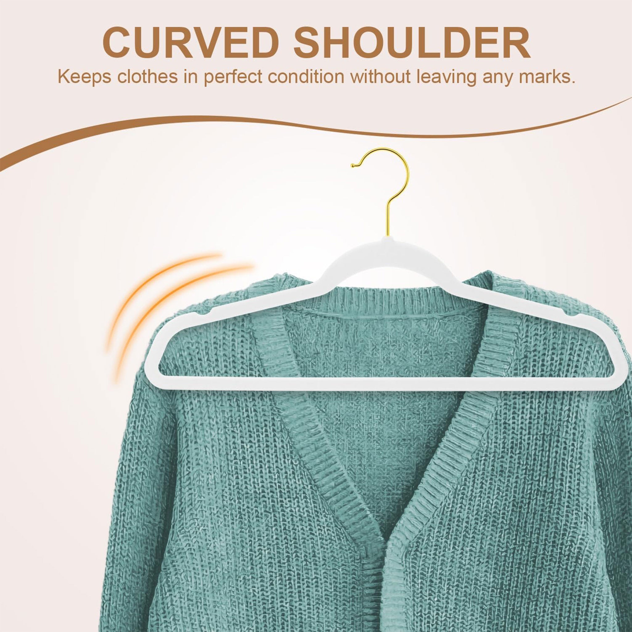 "Velvet Non-Slip Hangers – 10 Pack Luxury Wardrobe Organizers"