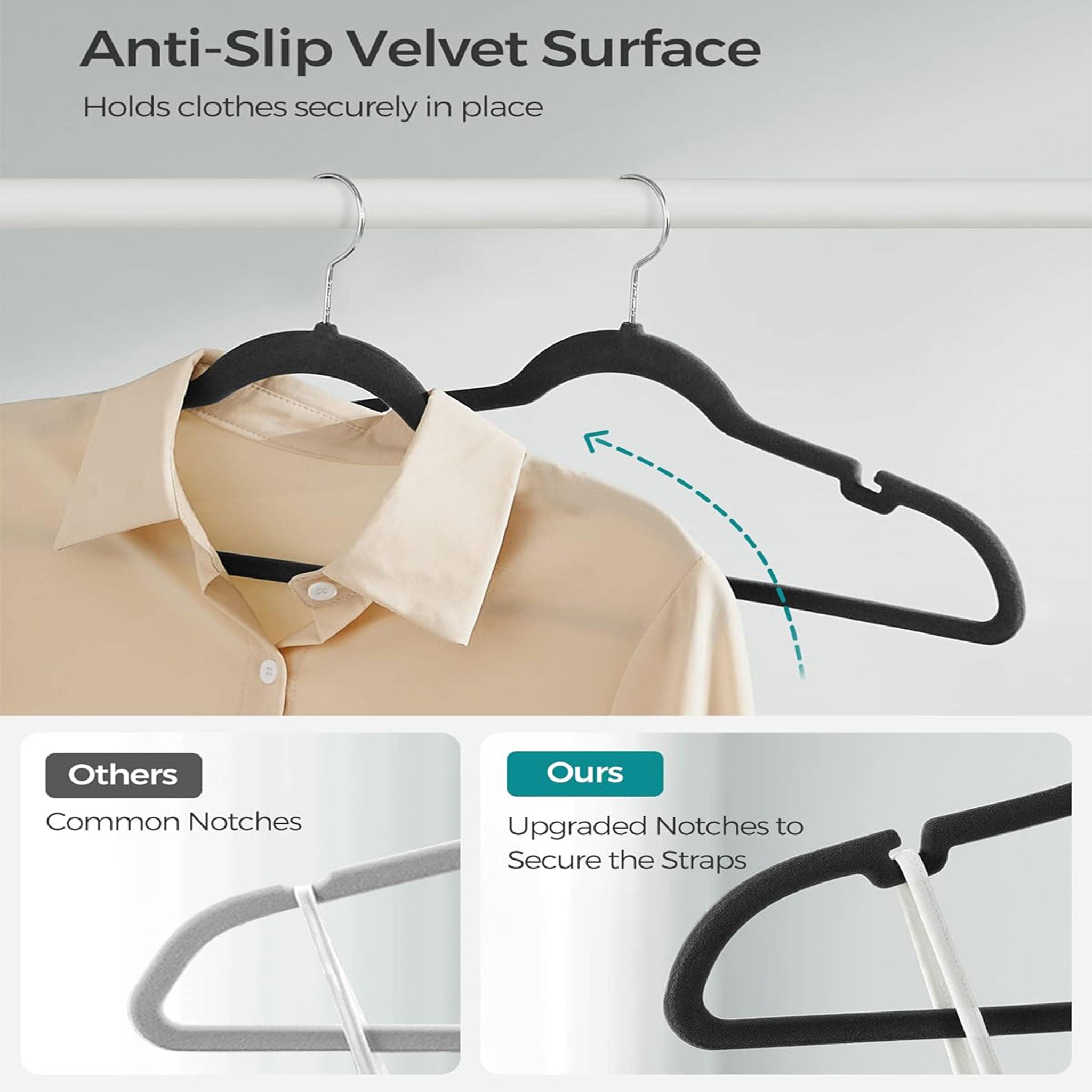 "10-Piece Aluminum Alloy Clothes Hanger Set – Non-Slip Golden Rack"