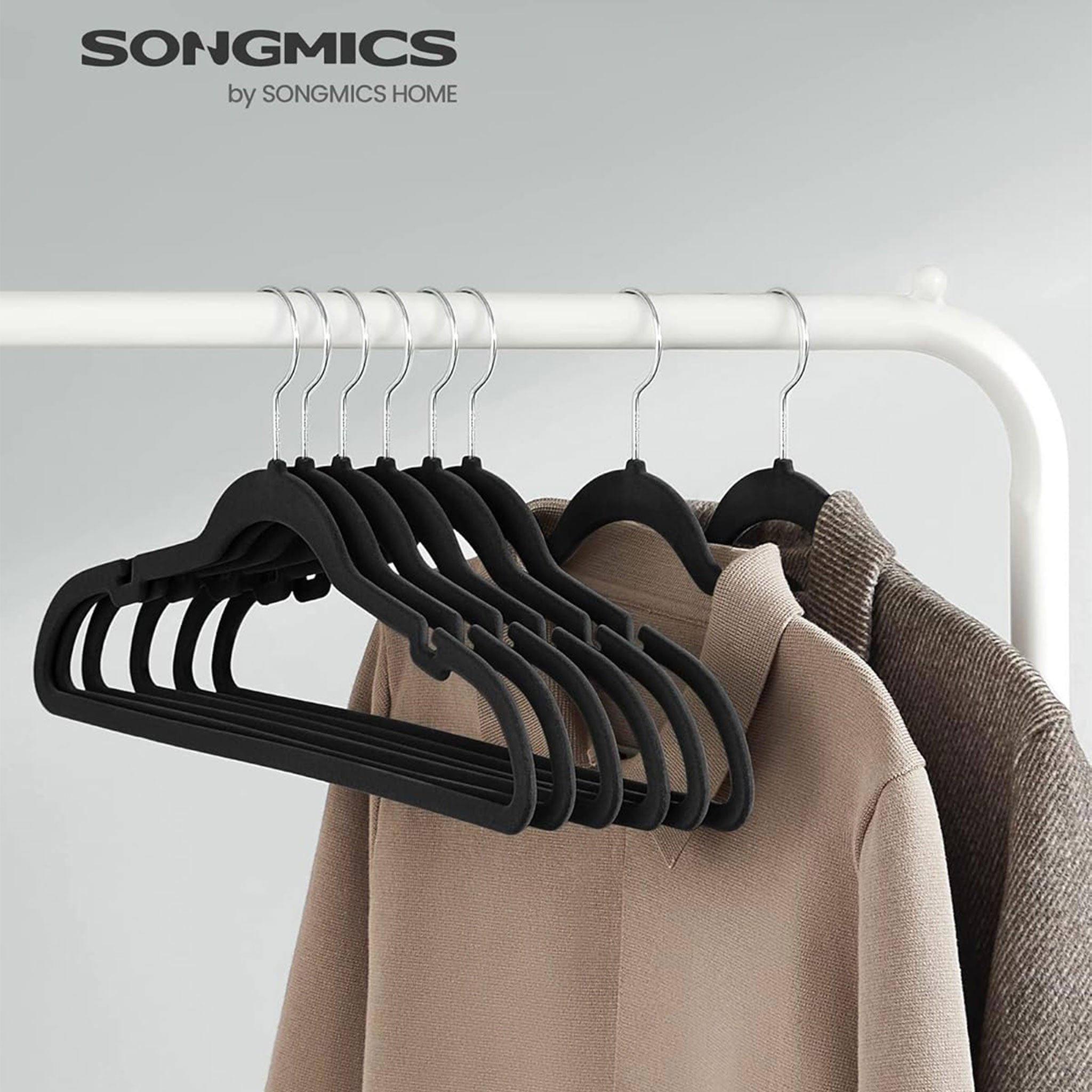 "10-Piece Aluminum Alloy Clothes Hanger Set – Non-Slip Golden Rack"