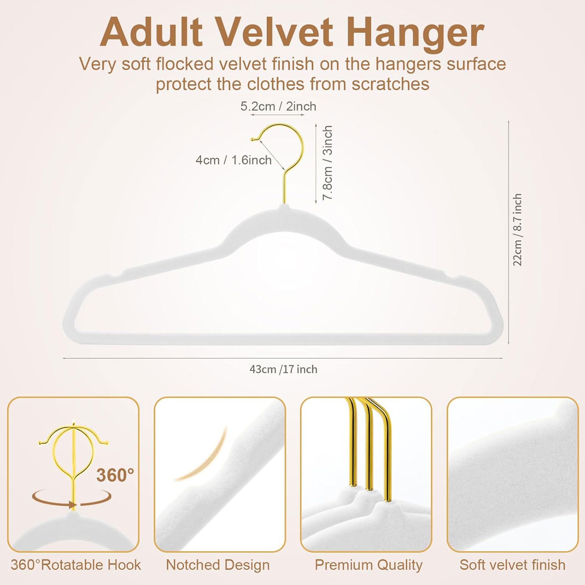"Velvet Non-Slip Hangers – 10 Pack Luxury Wardrobe Organizers"