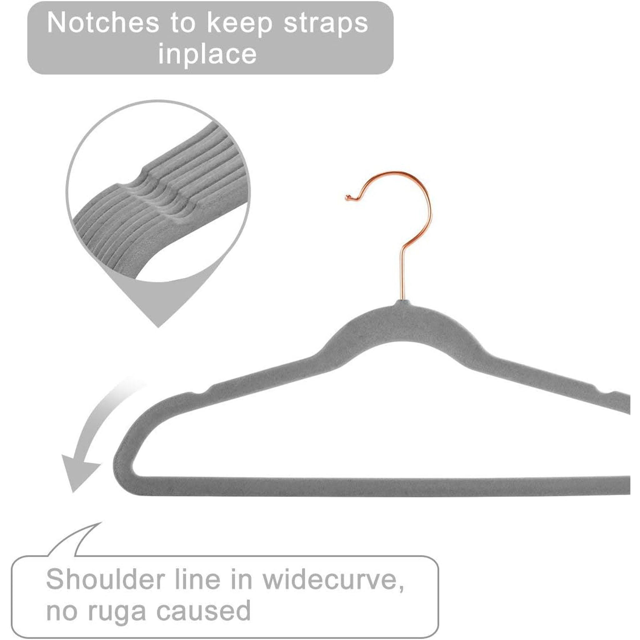 "Velvet Non-Slip Hanger Set – Heavy Duty Space-Saving Clothes Rack"