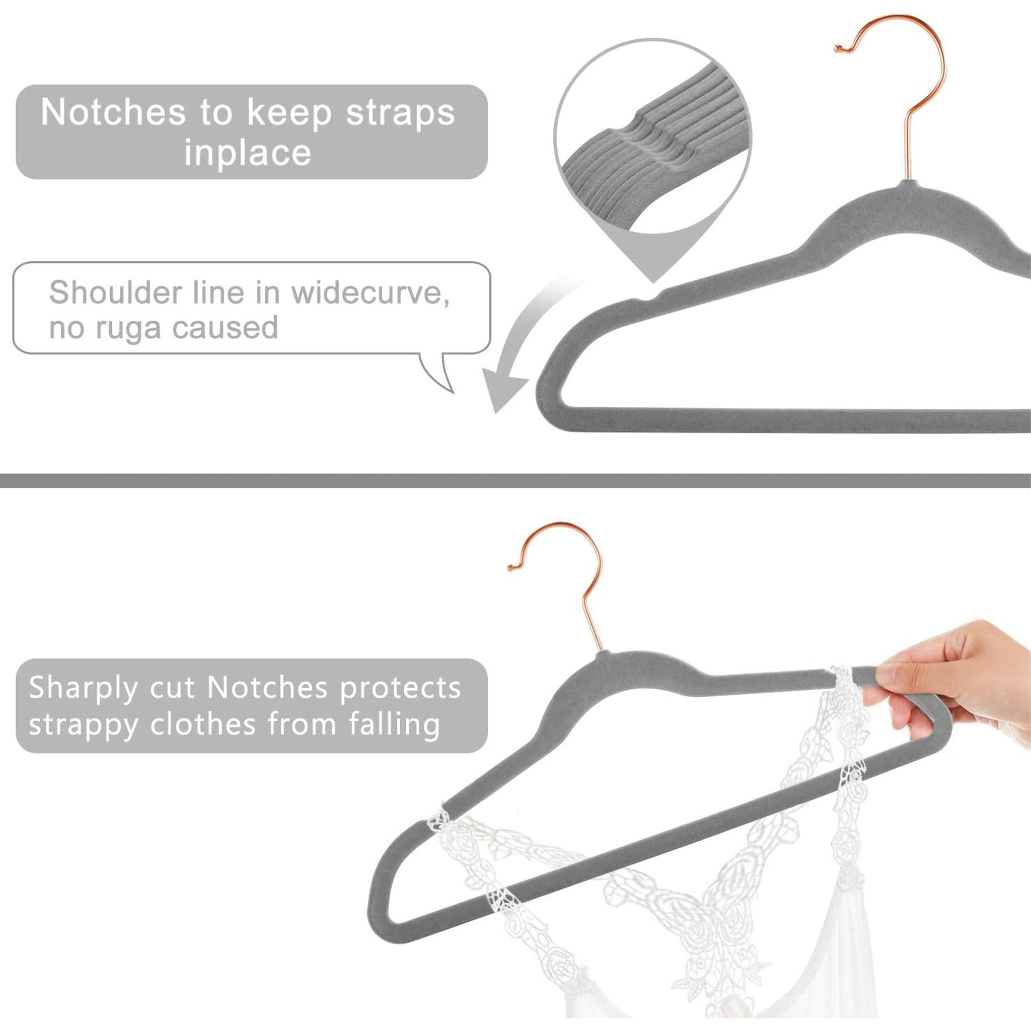 "Velvet Non-Slip Hanger Set – Heavy Duty Space-Saving Clothes Rack"