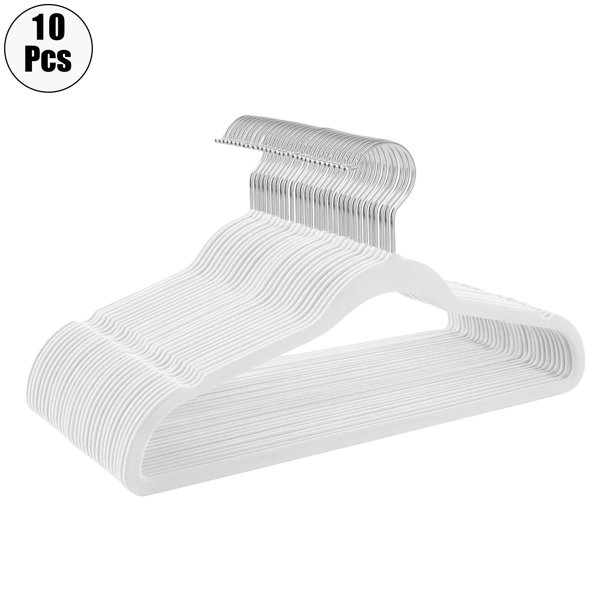 "Velvet Non-Slip Hangers – 10 Pack Luxury Wardrobe Organizers"