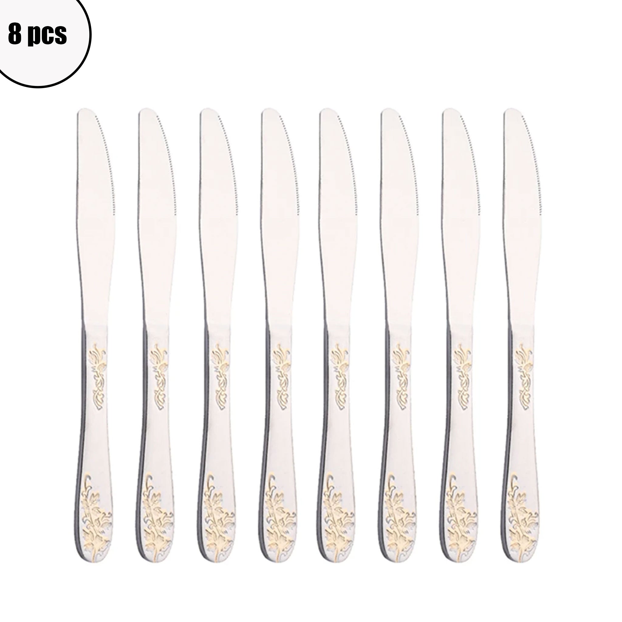 Vintage Gold Flatware Cutlery Set – 8/32pcs Engraved Dinnerware