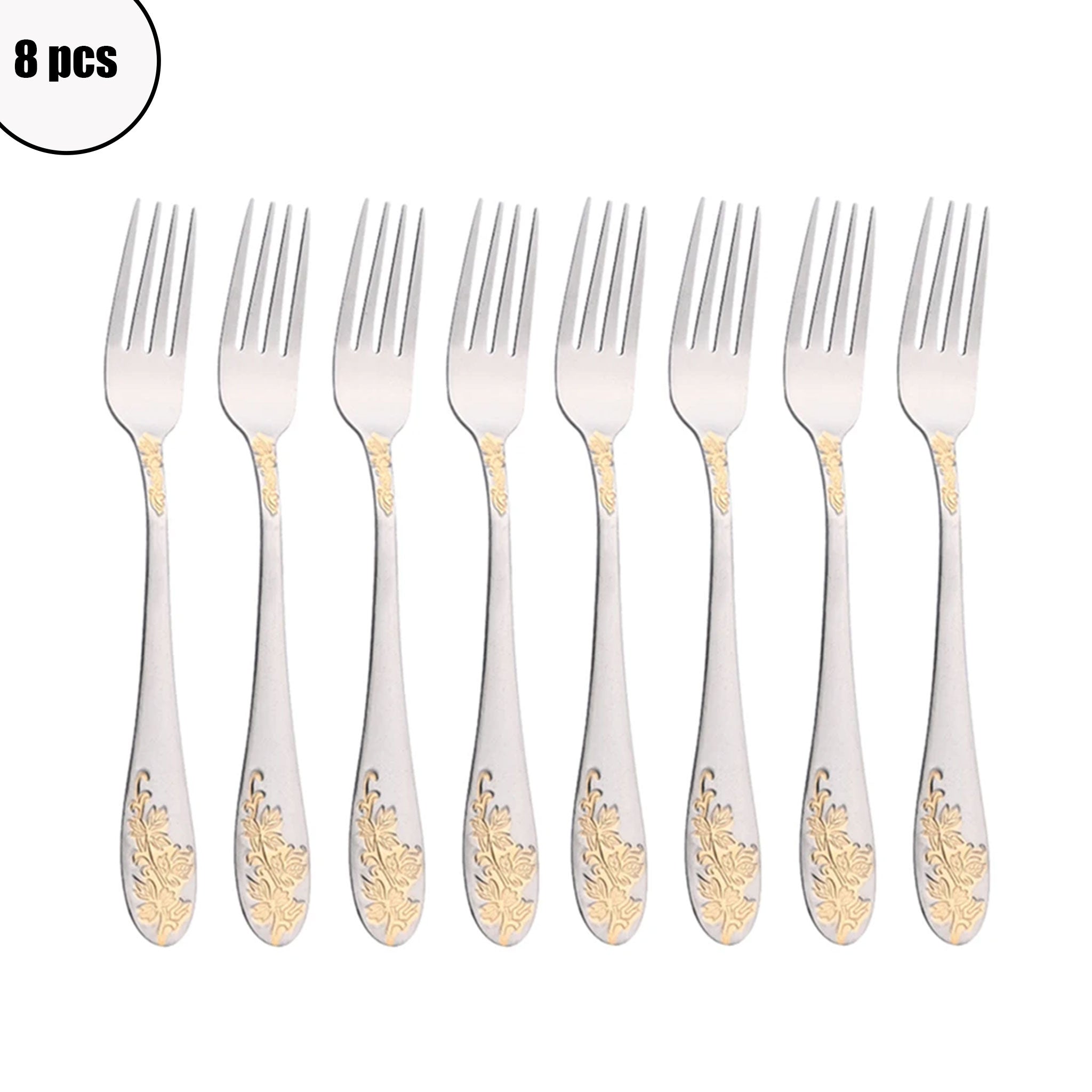 Vintage Gold Flatware Cutlery Set – 8/32pcs Engraved Dinnerware