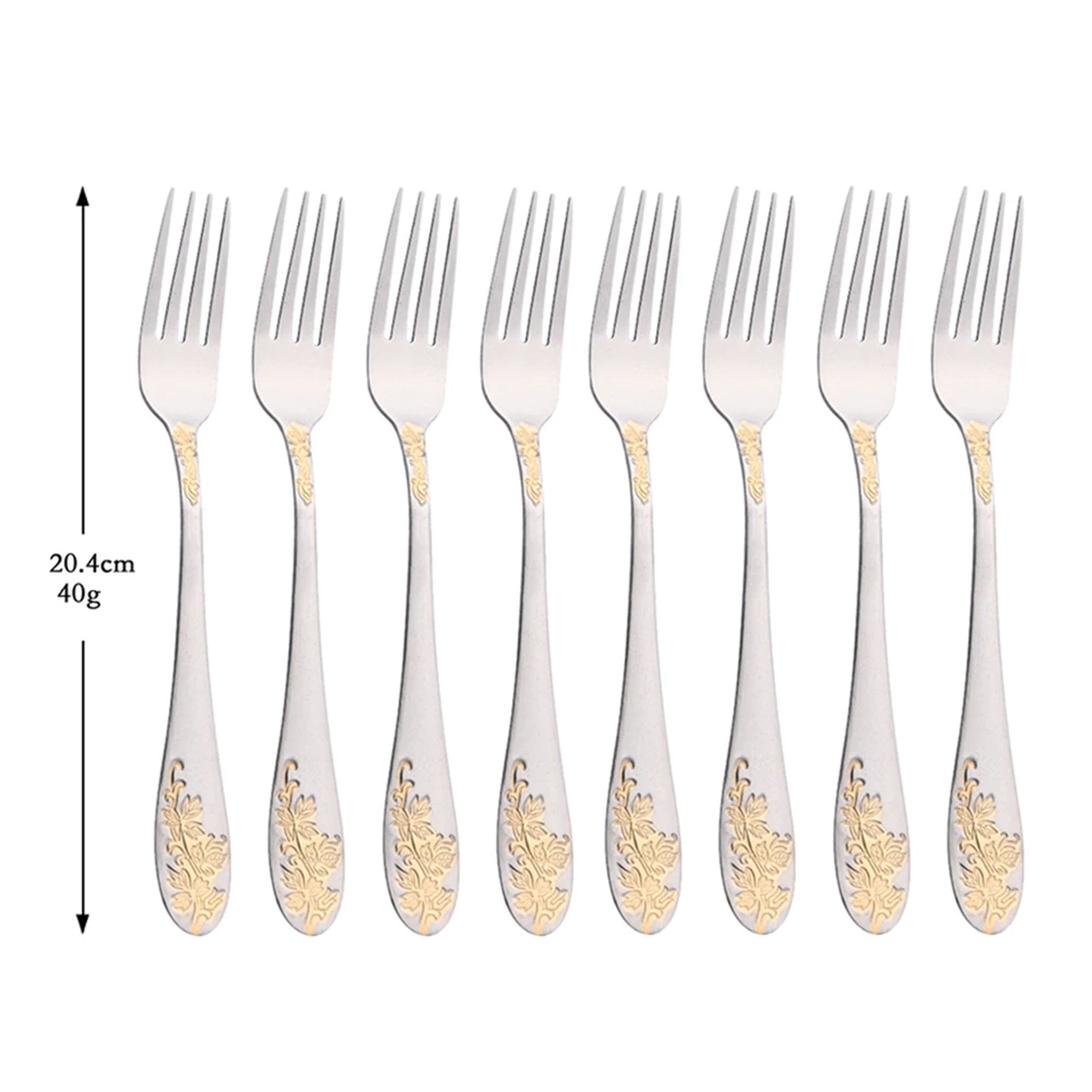Vintage Gold Flatware Cutlery Set – 8/32pcs Engraved Dinnerware