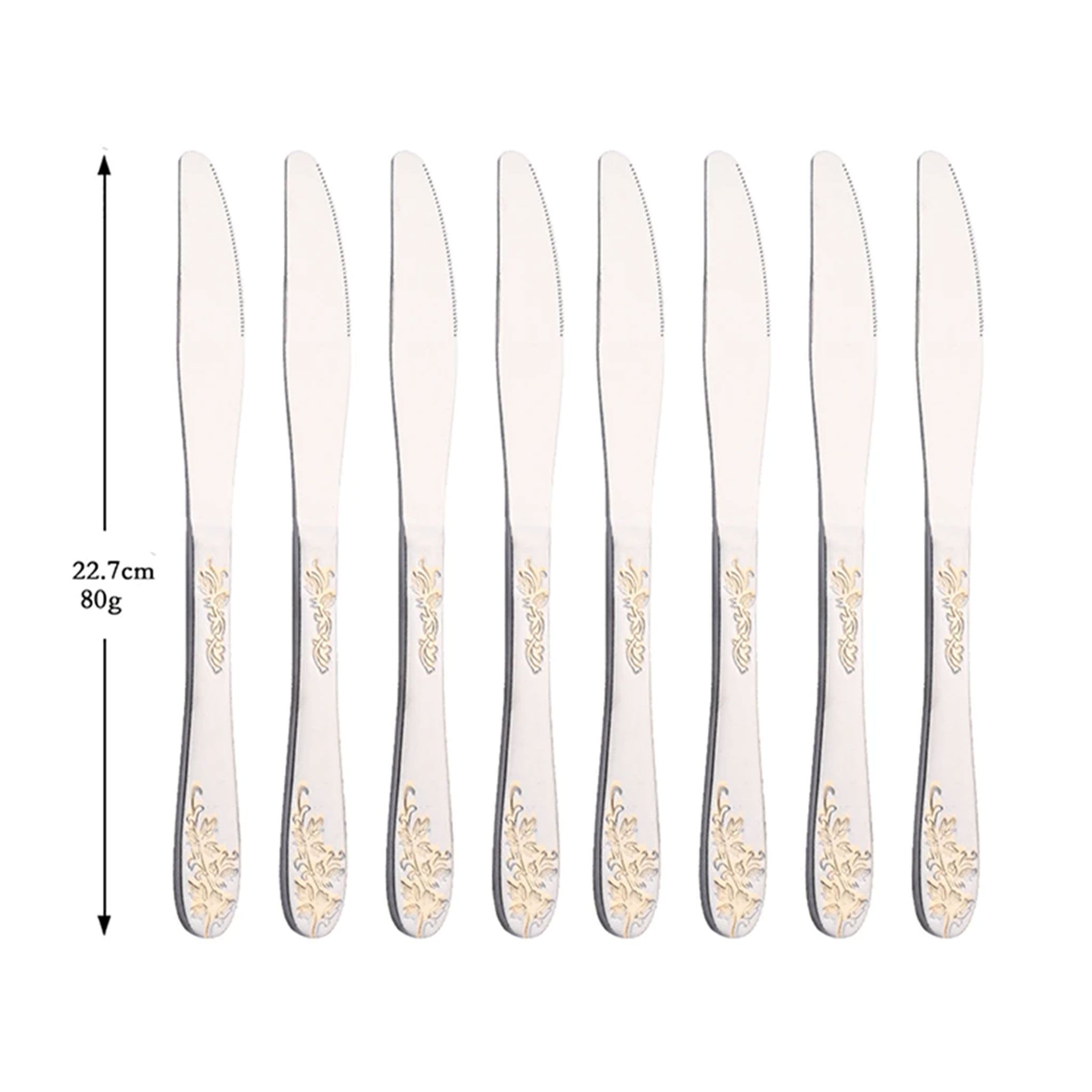 Vintage Gold Flatware Cutlery Set – 8/32pcs Engraved Dinnerware