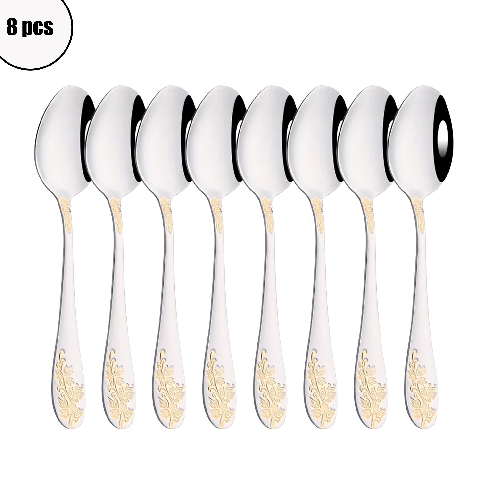 Vintage Gold Flatware Cutlery Set – 8/32pcs Engraved Dinnerware