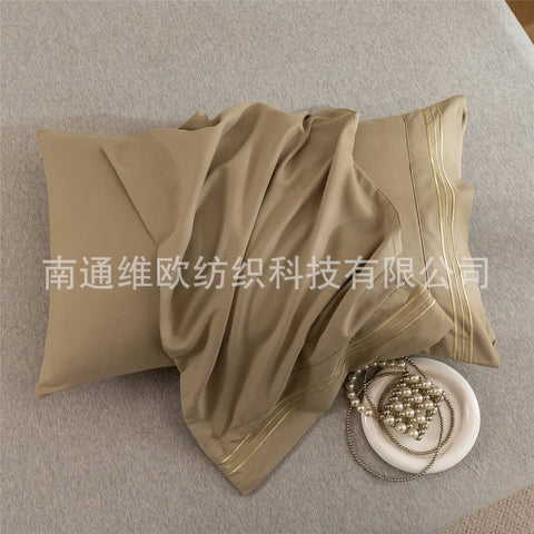 Vio Bedding Set Cross-border Ebay Amazon Wish Plain Embroidered Temu Pillowcase Pillowcase - Wiktra