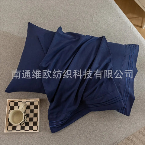 Vio Bedding Set Cross-border Ebay Amazon Wish Plain Embroidered Temu Pillowcase Pillowcase - Wiktra