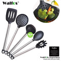 WALFOS Food Grade Non-Stick Silicone Cooking Spoon Soup Ladle-Egg Spatula Turner Kitchen Tools Stainless Steel Cooking Tool Set wiktra