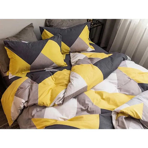 WOSTAR Luxury bedding set king size duvet cover bed sheet and pillowcase geometry printed nordic style bedclothes home textiles wiktra