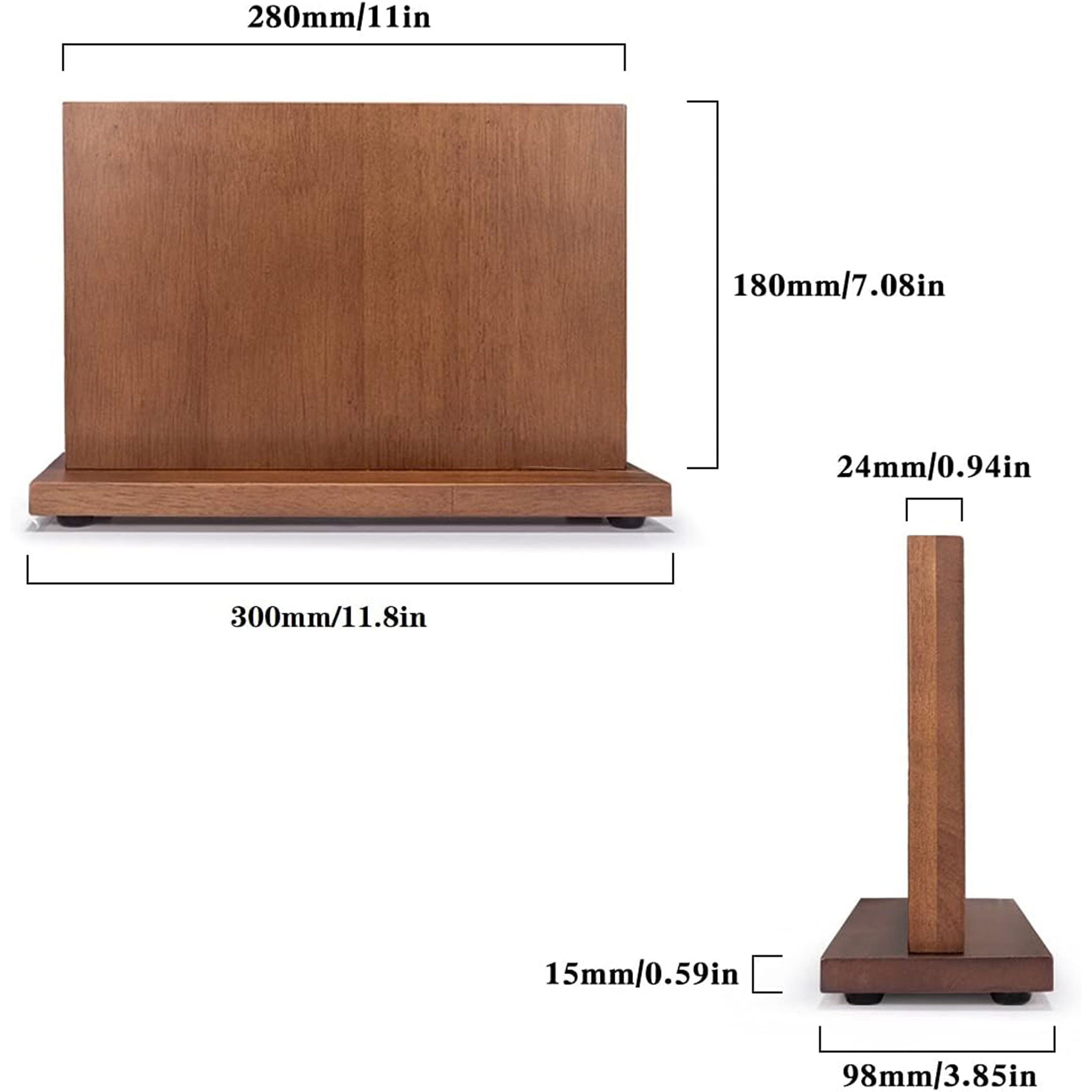 Walnut Magnetic Knife Holder – Solid Wood Kitchen Stand