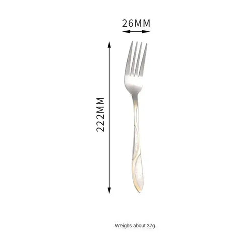 Western Stainless Steel Cutlery Set Steak Knife Dining Fork Spoon Dinnerware Set Handle Kitchen Tableware Accessories wiktra