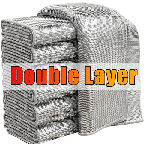 Wholesale Metal Steel Wire Dishcloth Magic Cleaning Thickened Double-sided Rags Kitchen Dish Pot Washing Towels Scouring Pads