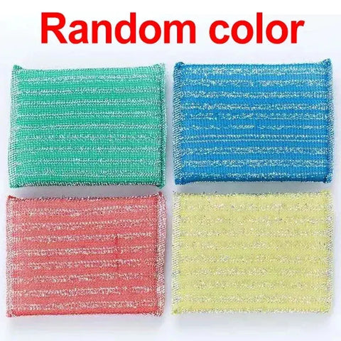 Wholesale Sponge Rags Steel Wire Non -oil Brush Rag Reusable Double Side Cleaning Cloth Dishrag Dishcloth Kitchen Cloths Towels