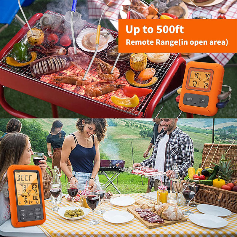 Wireless Digital Barbecue Thermometer – 4 Sensors