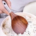 Wooden Cooking Pots Set Rice Soup Serving Spoon Solid Wood Kitchen Utensils Accessories Cookware Set Non Stick Handle Shovel wiktra