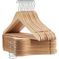 Wooden Hangers - 30 Pack - Wooden Clothes Hangers,Heavy Duty Wood Hangers with Precisely Cut wiktra