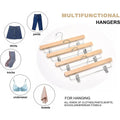 Wooden Suit Hangers Solid Wood Coat Hangers Heavy Duty, Smooth Finish Bulk Wooden Hangers 1Pcs High-Grade Wooden Clothes Hanger wiktra