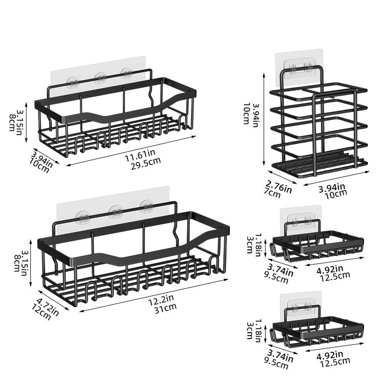 Wrought Iron Bathroom Wall Storage Rack