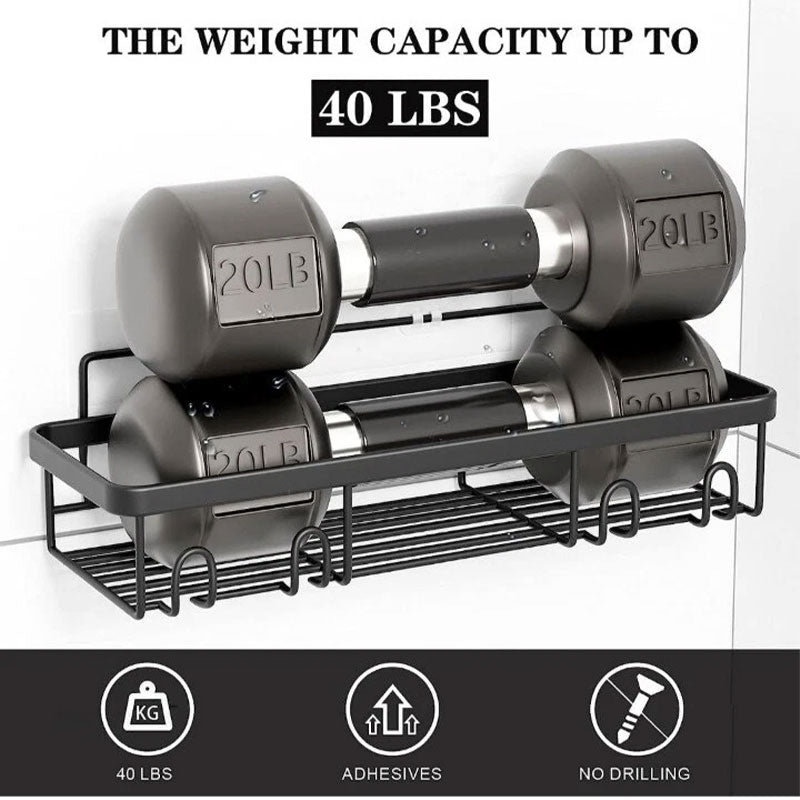 Wrought Iron Wall-Mounted Bathroom Rack