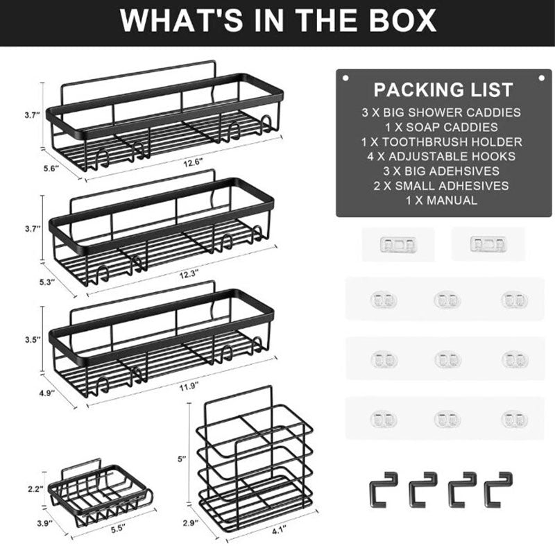 Wrought Iron Wall-Mounted Bathroom Rack