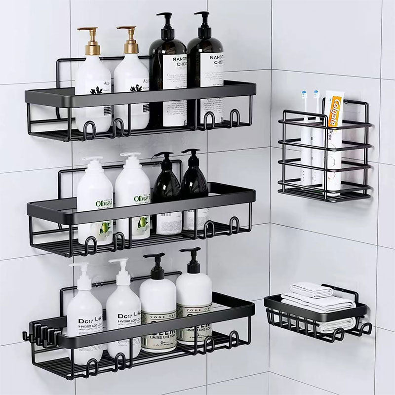 Wrought Iron Wall-Mounted Bathroom Rack
