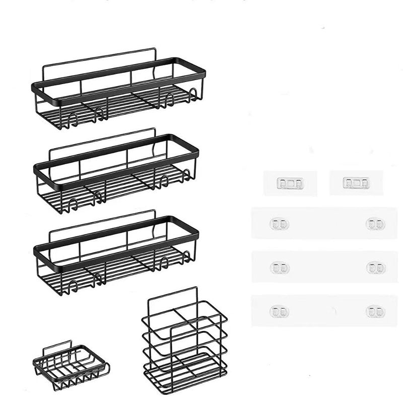 Wrought Iron Wall-Mounted Bathroom Rack