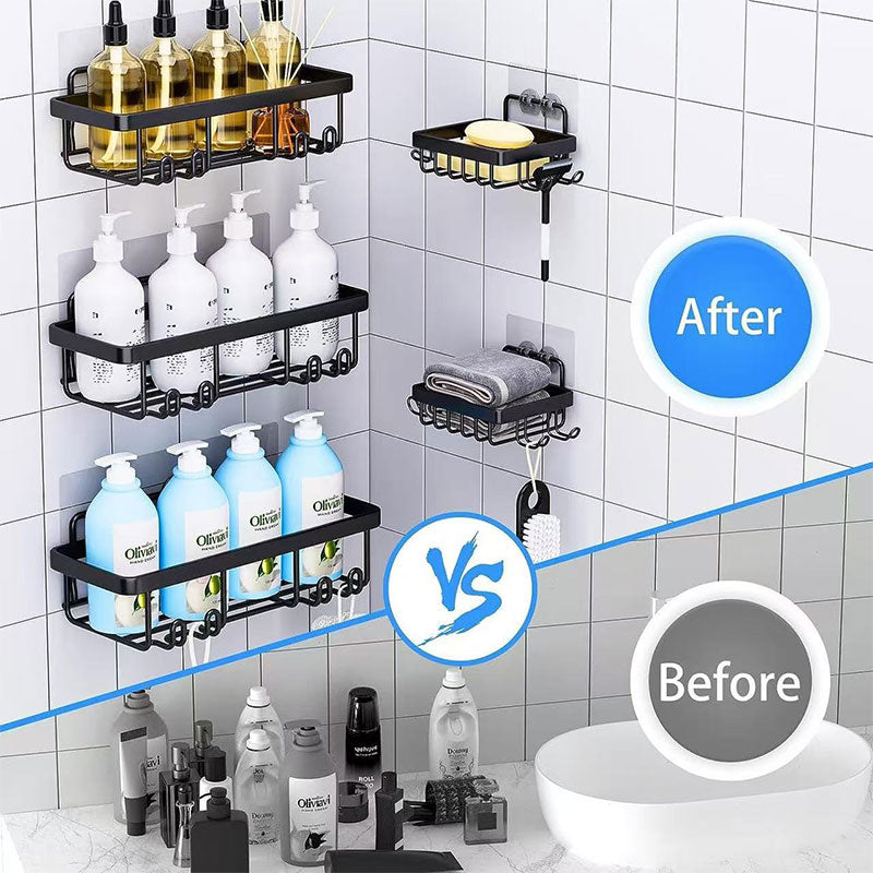 Wrought Iron Wall-Mounted Bathroom Rack