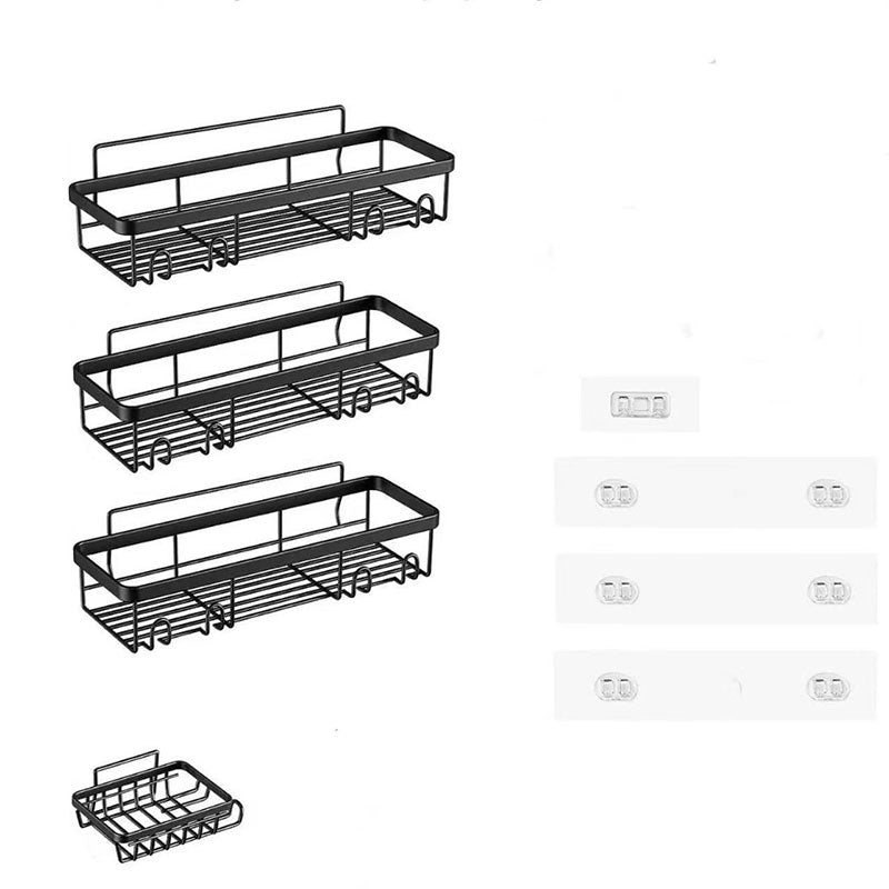 Wrought Iron Wall-Mounted Bathroom Rack