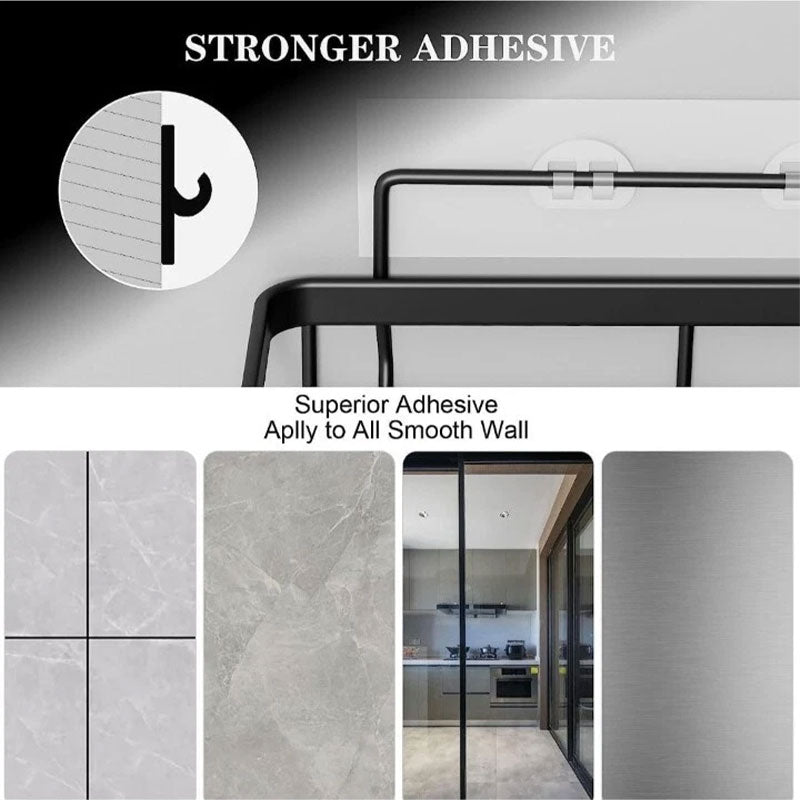 Wrought Iron Wall-Mounted Bathroom Rack