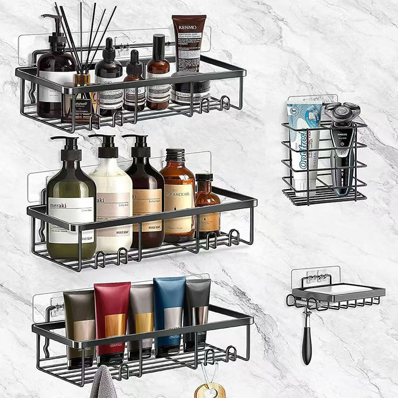 Wrought Iron Wall-Mounted Bathroom Rack