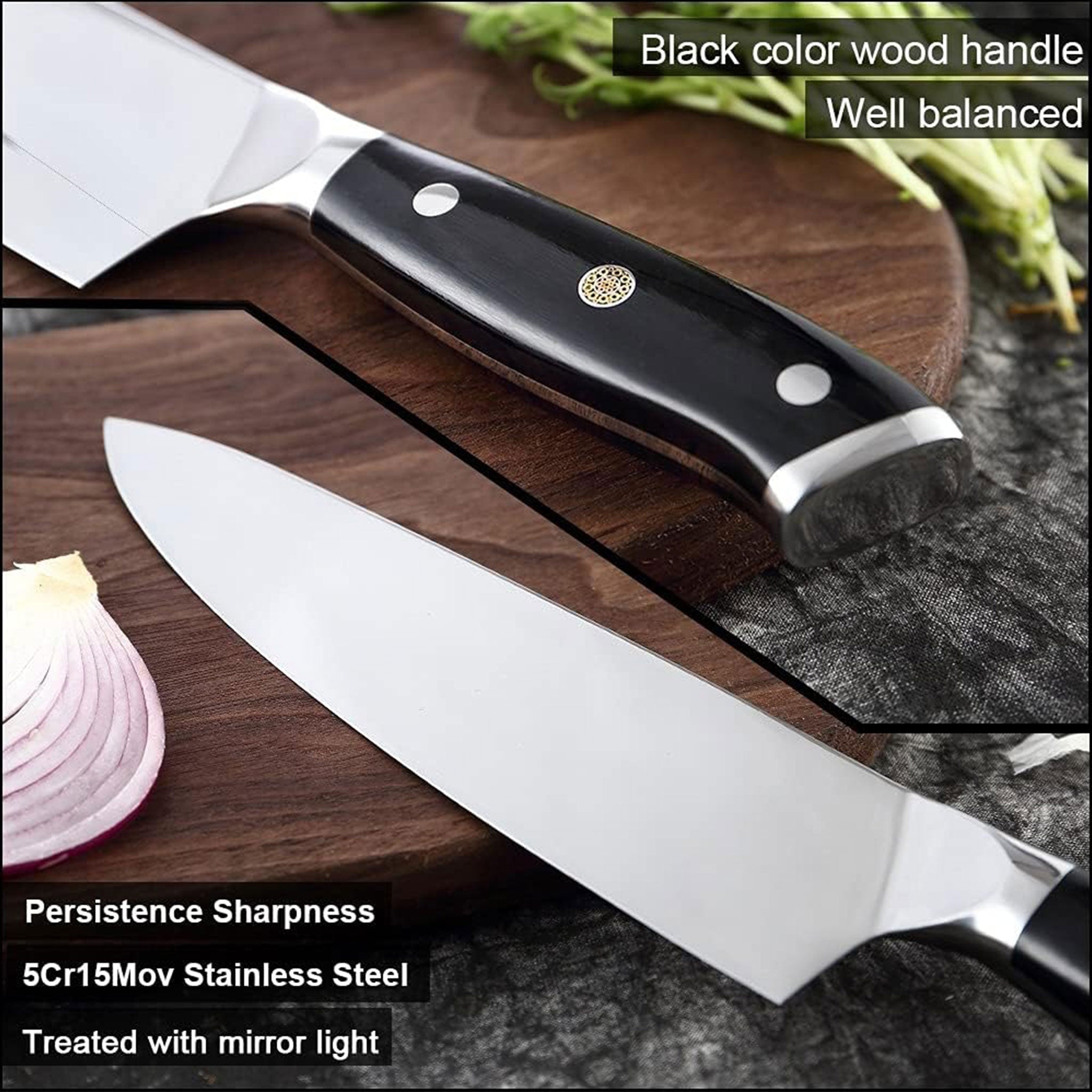 "XITUO German Stainless Steel Knife Set – 1–7 PCS Kitchen Tools"