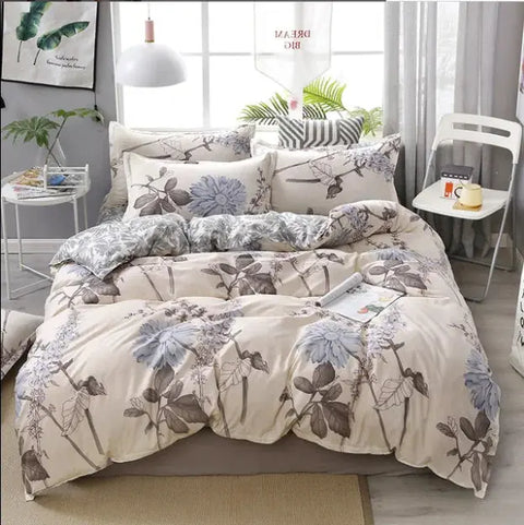 New Home Textile Cartoon Printed 3/4pcs Bedding Sets Children's Beddingset Bed Linen Duvet Cover Bed Sheet Pillowcase/bed Set