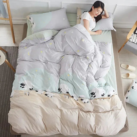 New Printed Age Of Dinosaurs Homeland Bedding Sets/bed Sheet Quilt Duvet Cover Pillowcase Excellent Imitation Cotton Queen wiktra