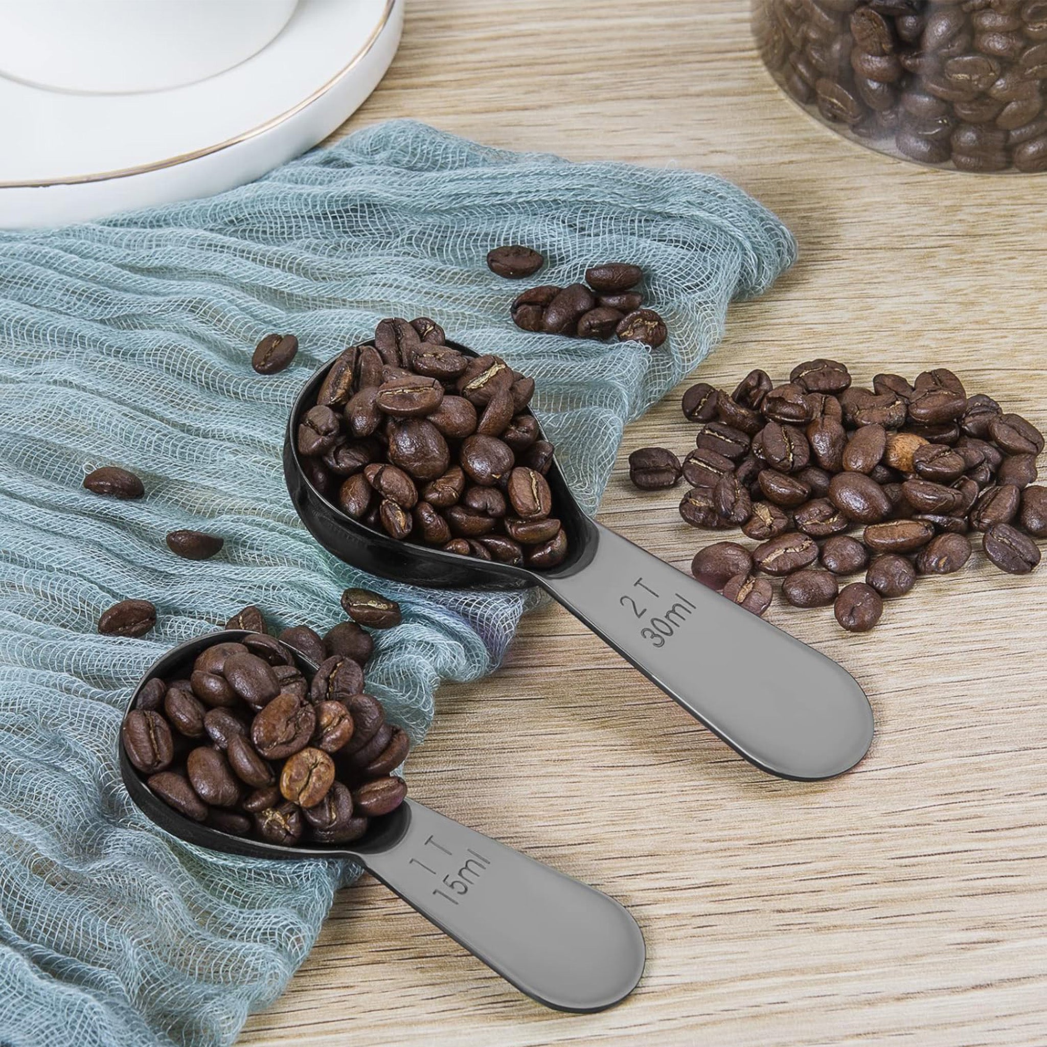 Stainless Steel Measuring Spoons – 15ml & 30ml for Coffee & Baking