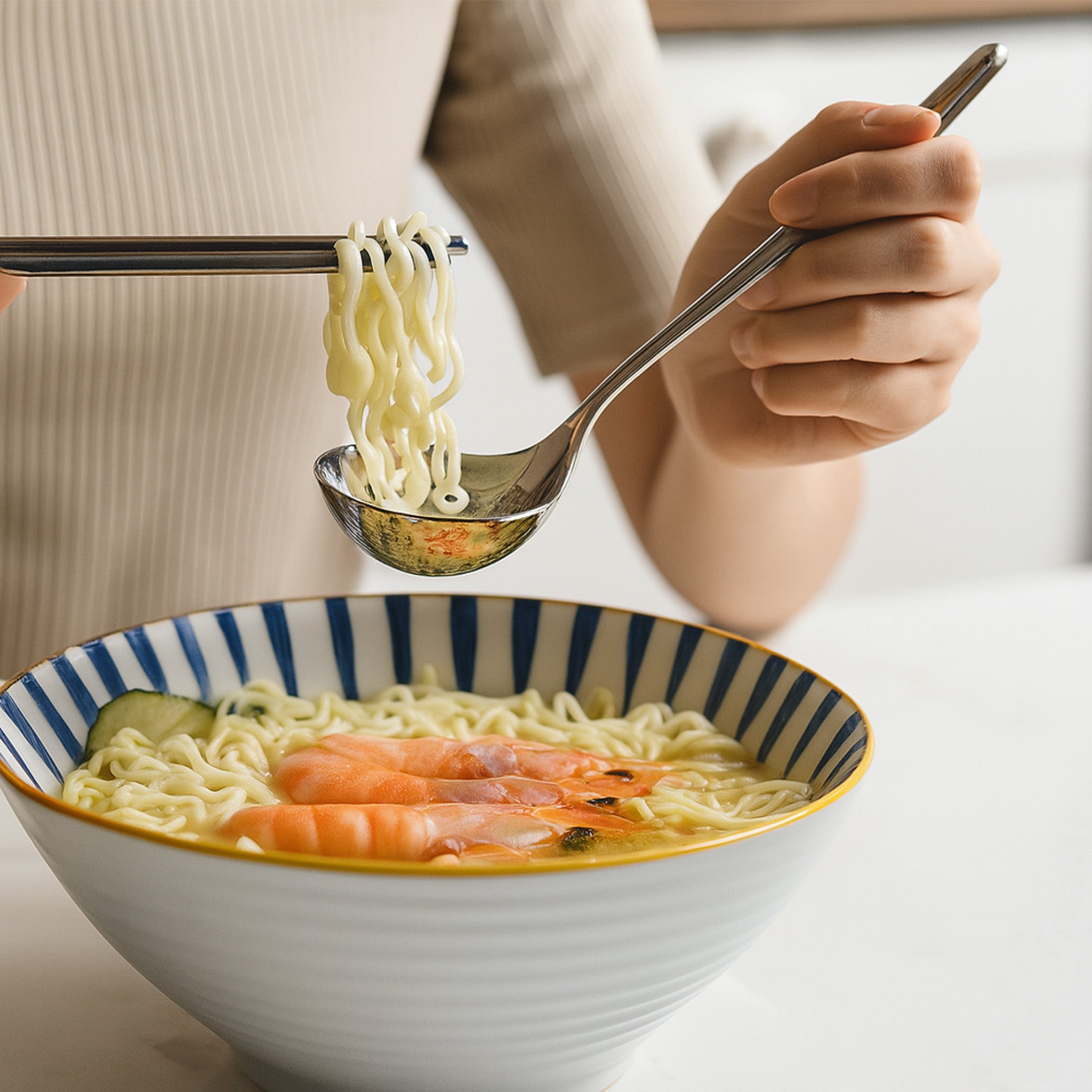 Thickened Round Spoon for Porridge & Soup