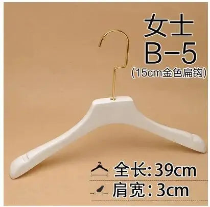 10pcs/lot Gold Hook Hanger Adult Wooden Hangers For Clothes Rack Hotel Clothes Store Hanger (30pcs or more can LOGO)