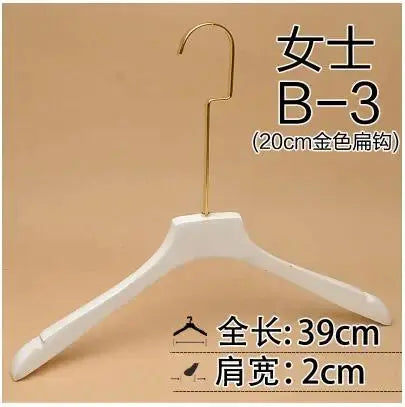 10pcs/lot Gold Hook Hanger Adult Wooden Hangers For Clothes Rack Hotel Clothes Store Hanger (30pcs or more can LOGO)