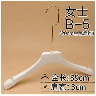 10pcs/lot Gold Hook Hanger Adult Wooden Hangers For Clothes Rack Hotel Clothes Store Hanger (30pcs or more can LOGO)